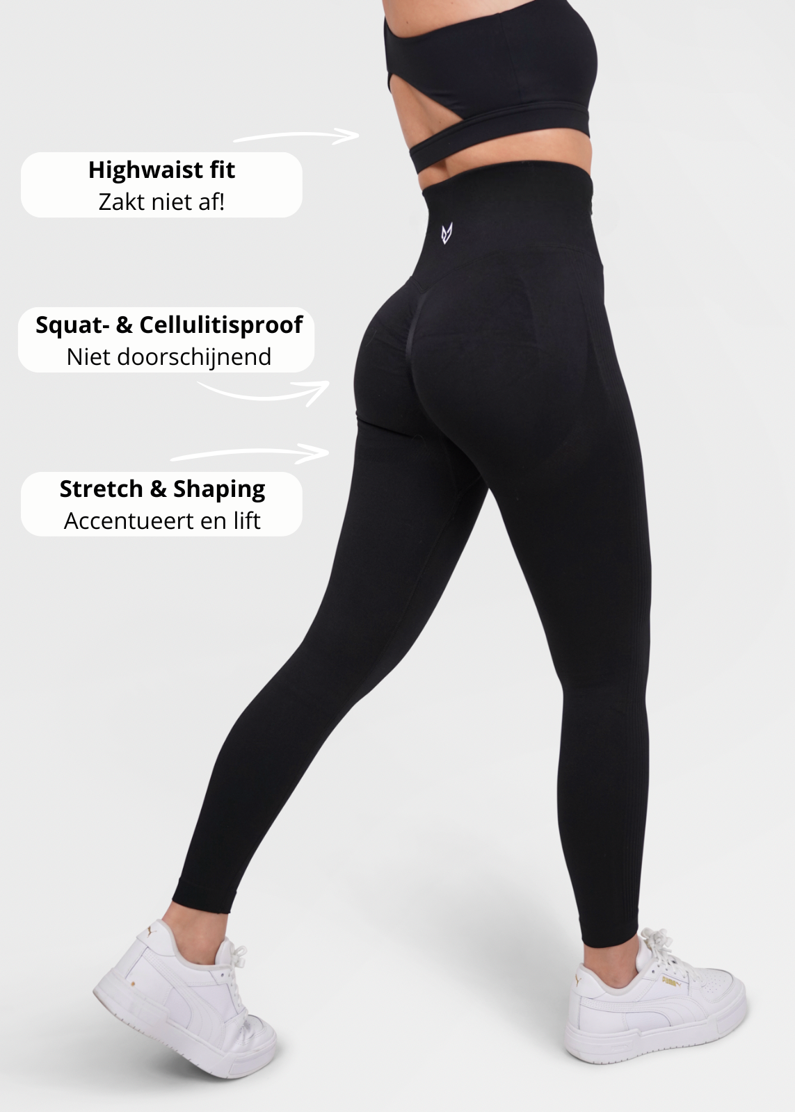 Everyday Highwaist Black Sportlegging