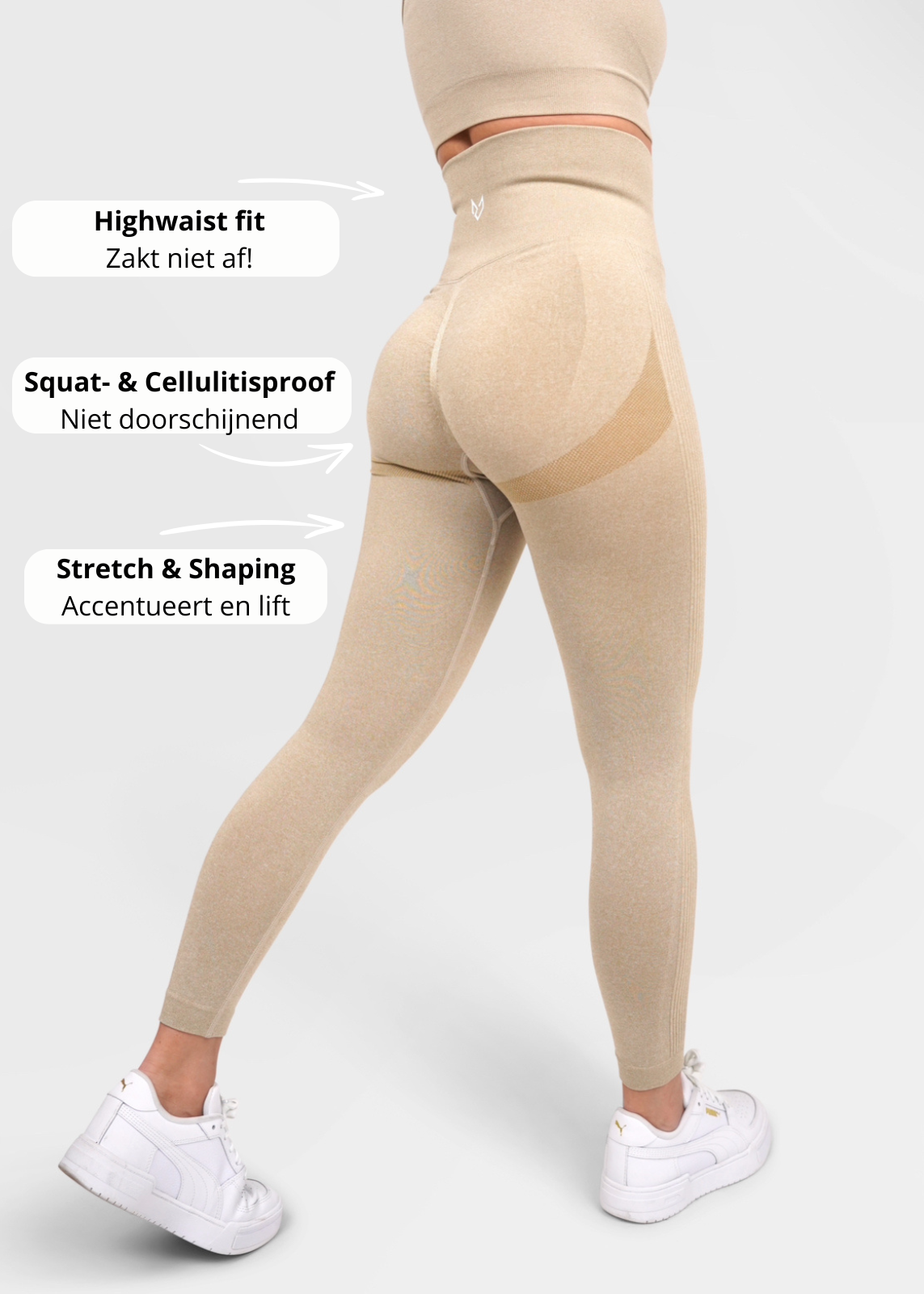 Everyday Highwaist Beige Sportlegging